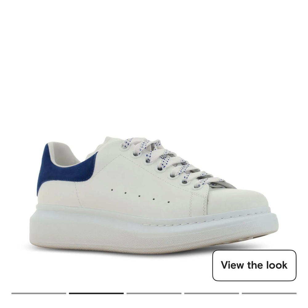 Alexander McQueen White and Blue Sneakers